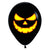 30cm Bright Neon Orange Pumpkin Scary Faces Black Latex Balloons