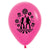 Disco Theme Neon Fuchsia Latex Balloons 30cm 6 Pack