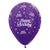 Metallic Purple Happy Birthday Twinkling Star Latex Balloons 30cm 6pk