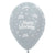 Pearl Silver Happy Birthday Twinkling Star Latex Balloons 30cm 6pk