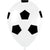 Soccer Ball Print Black & White Latex Balloons 30cm 12 Pack