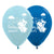 Sempertex 30cm Baby Shower Hippo Blue Latex Balloons 6 Pack