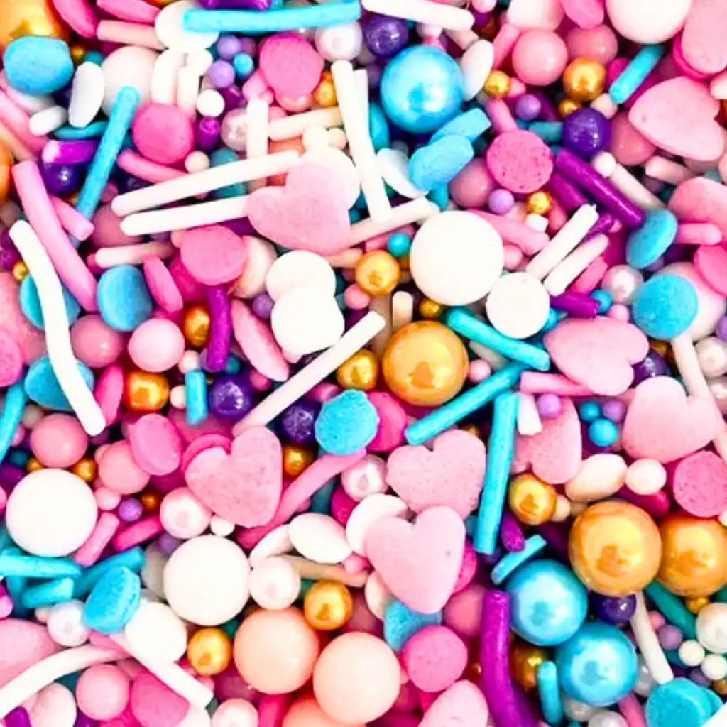 Shimmer sprinkle mix for baby shower or galaxy party desserts