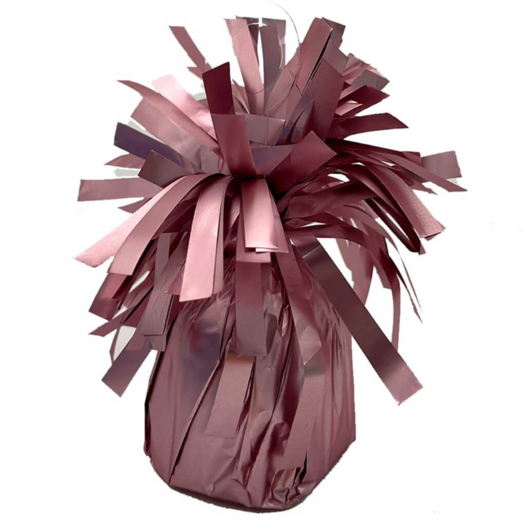 Small Silk Lustre Pink Foil Balloon Weight - Balloon Accessories