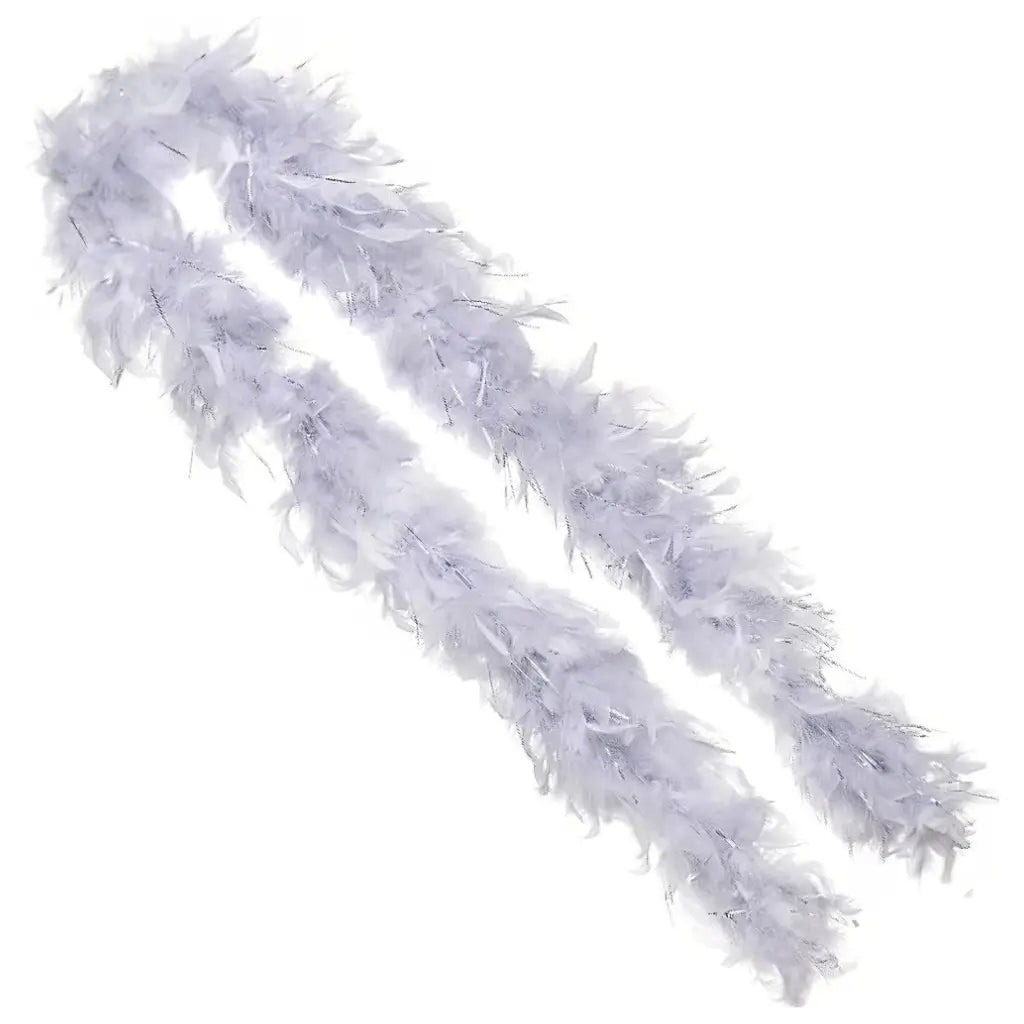 Real Feather Boa - Silver