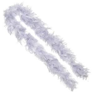 Real Feather Boa - Silver