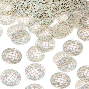 Silver Disco Ball Paper Confetti table scatters 100pk