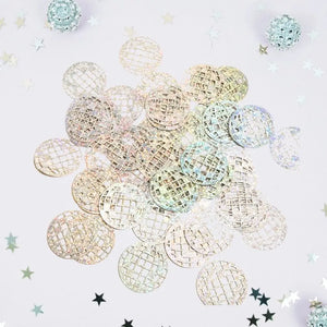 Silver Disco Ball Paper Confetti table scatters 100pk