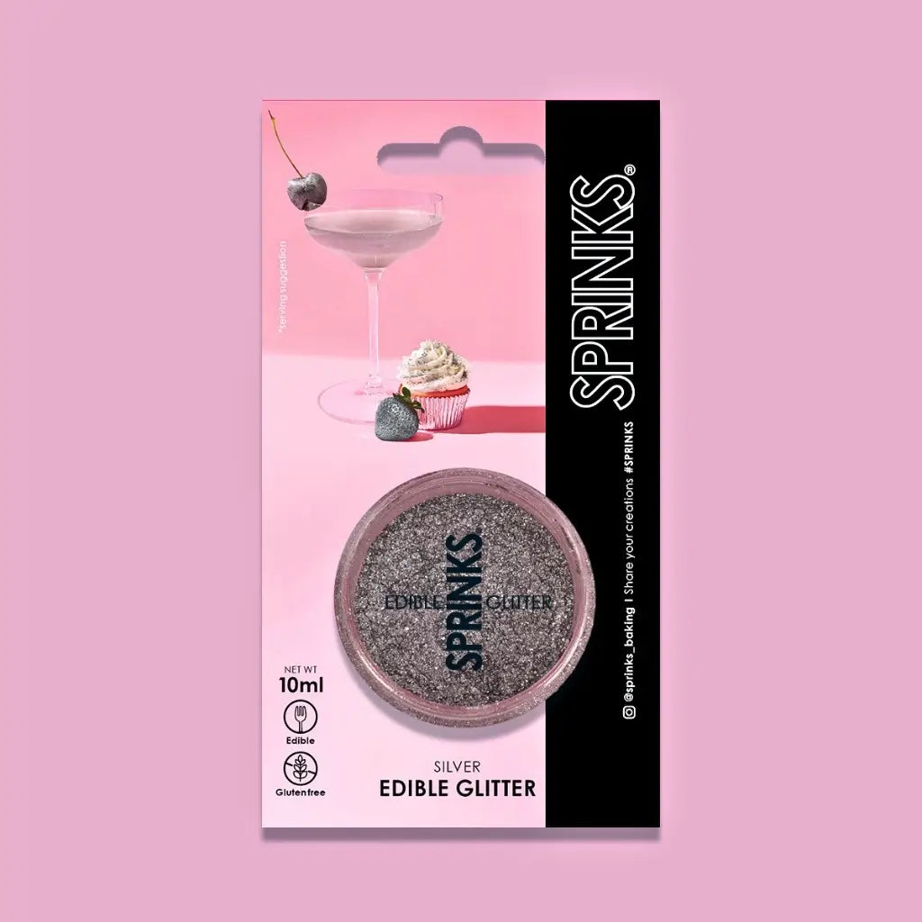 Sprinks Silver Edible Glitter 10ml