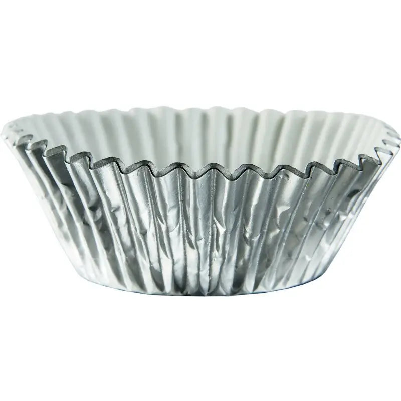 Metallic Silver Foil Cupcake Cases 5cm 24pk