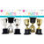 Silver or Gold Kids Toy Trophies 3pk