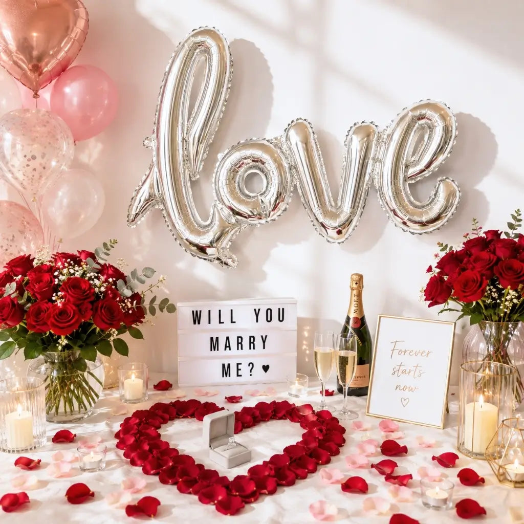 Silver Love Script Foil Balloon