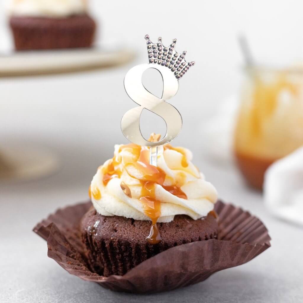 Mini Crown Cupcake Topper Decoration Metal Cake Ornaments For DIY Wedding  Party Birthday Baking Supplies Cake Decorating Tools