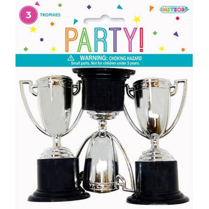 Silver Kids Toy Trophies 3pk