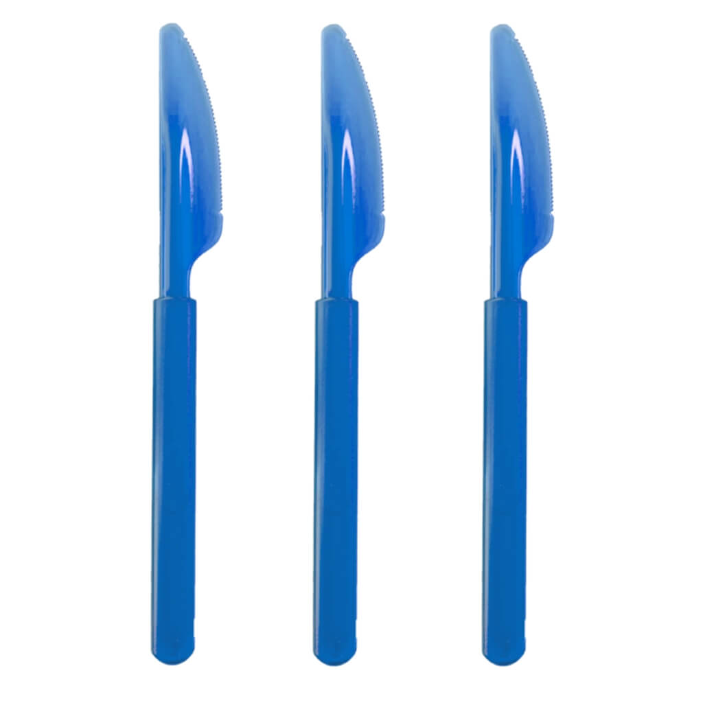 Ultra Heavy Duty Sky Blue Plastic Knives 20pk