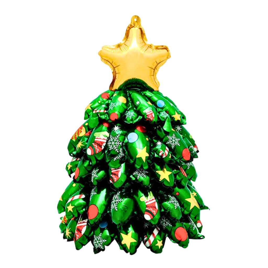 Giant 3D Standing Green Christmas Tree Foil Balloon party decor