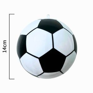 Gender reveal soccer ball with pink and blue powder