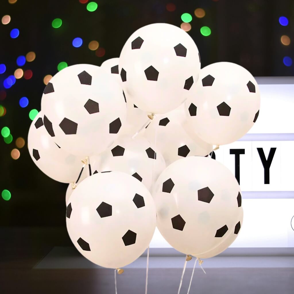 12 inch soccer ball printed latex balloons