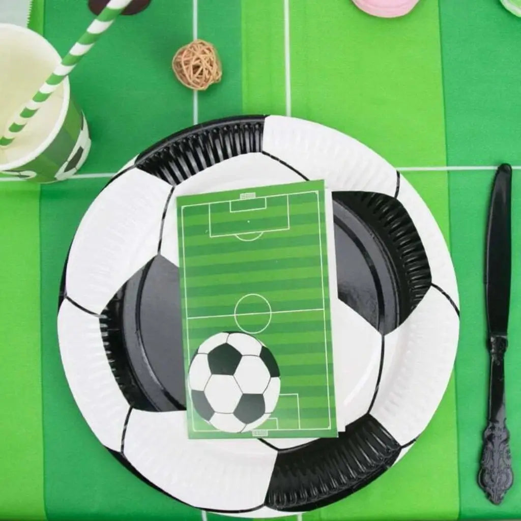 Soccer Ball Dinner Paper Plates 23cm 8pk