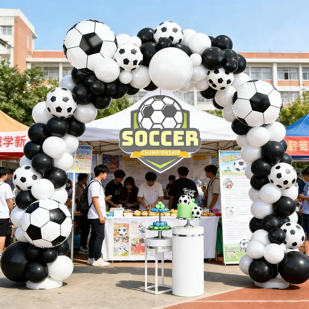 Soccer party balloon garland kit