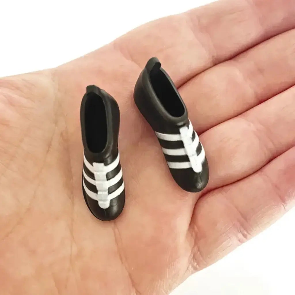 Mini football boots cake topper pair for soccer cakes