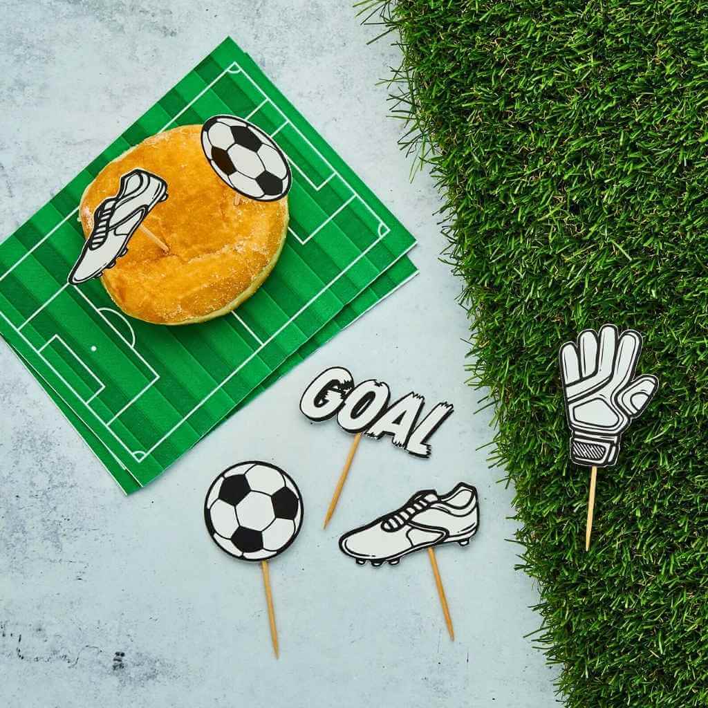 football party supplies green pitch napkins 12x16.5cm