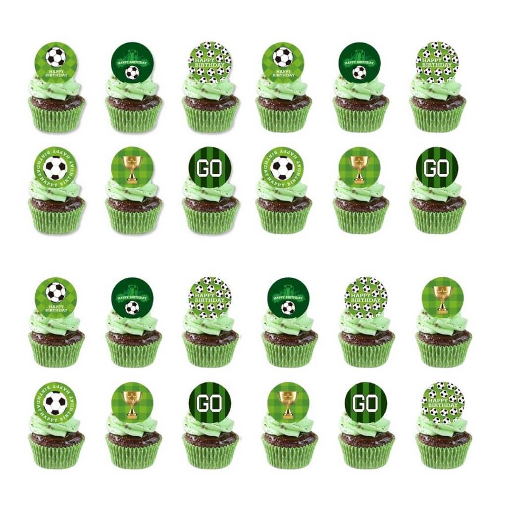 Soccer Goal Paper Cupcake Picks 24pk