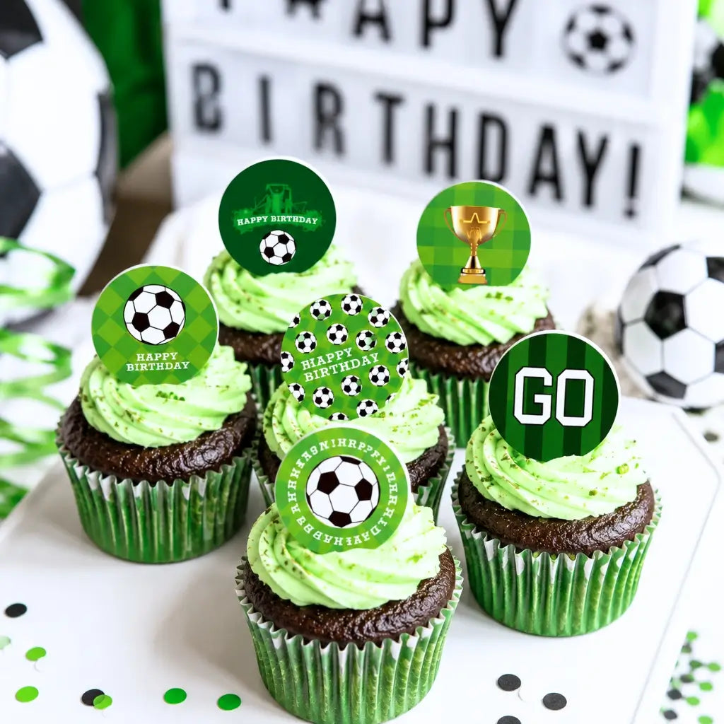 Soccer Goal Paper Cupcake Picks 24pk