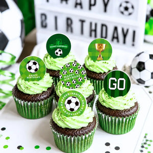 Soccer Goal Paper Cupcake Picks 24pk
