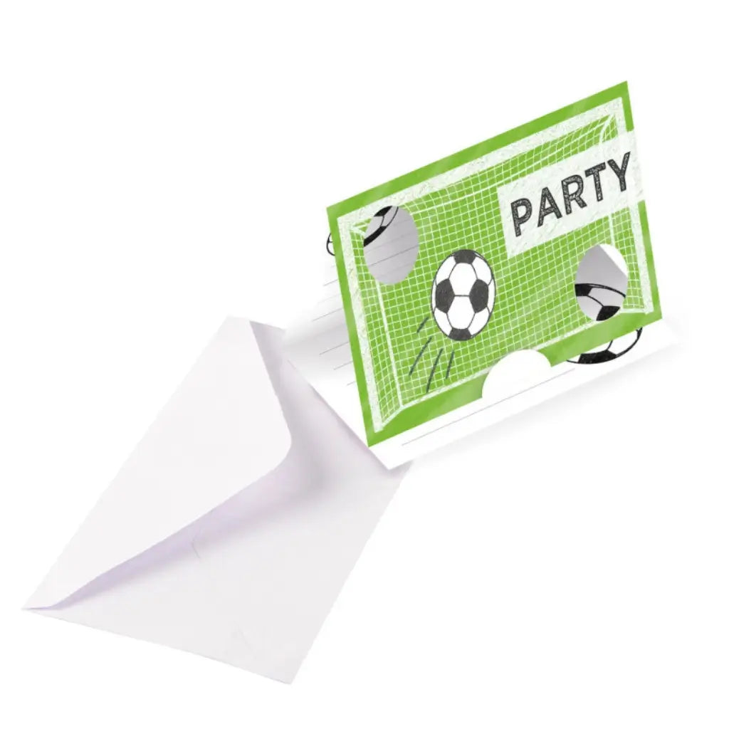 Soccer Kicker Party Invitations 8 Pack