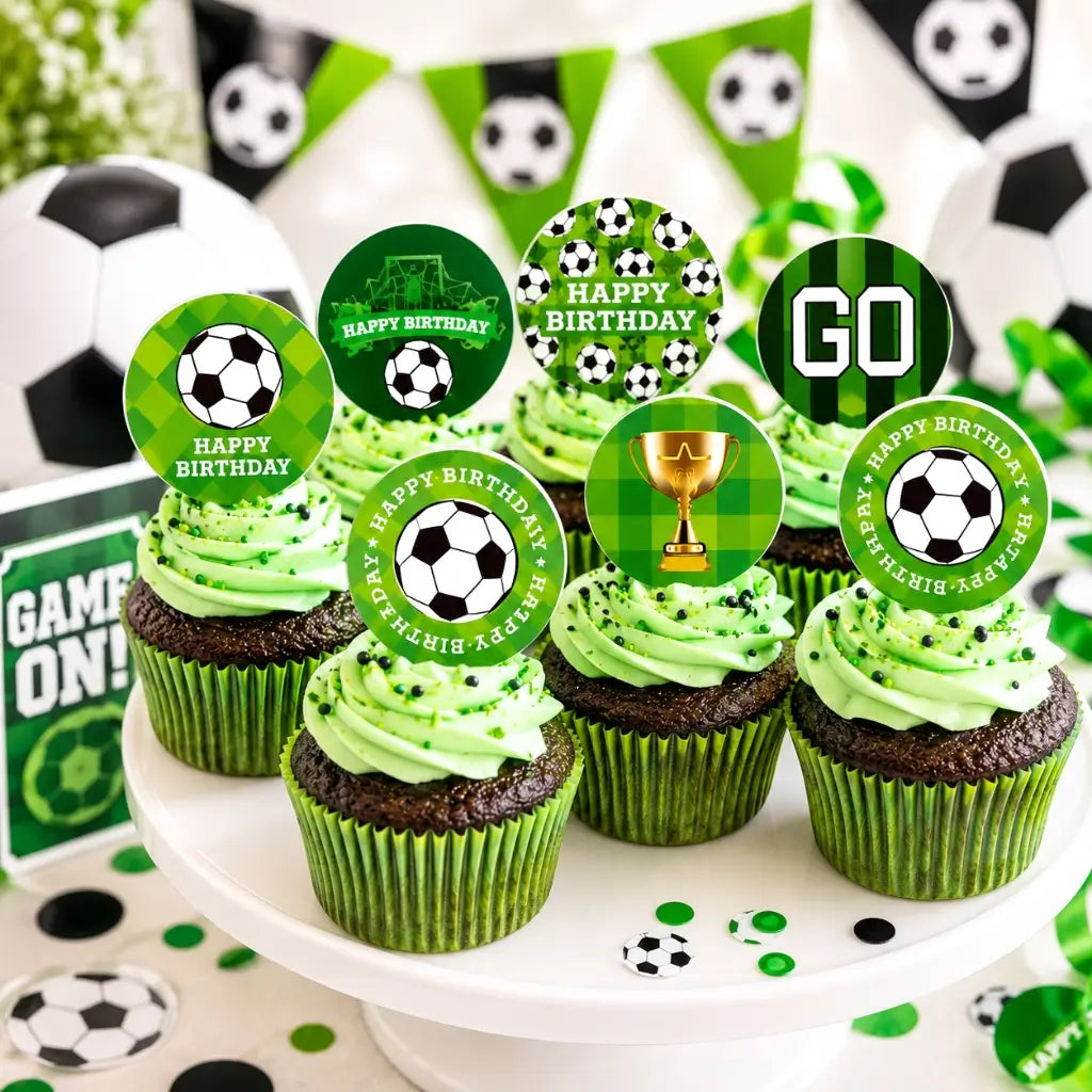 Soccer Goal Paper Cupcake Picks 24pk