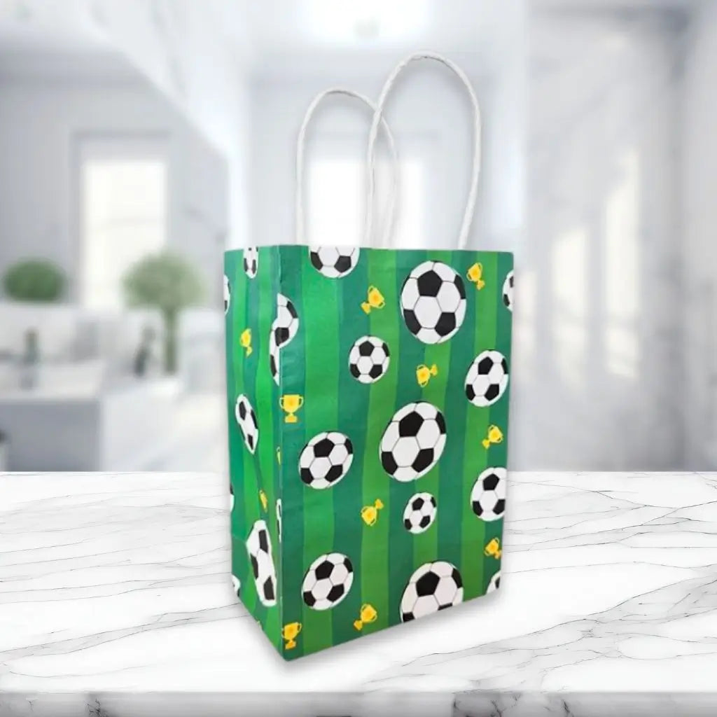 Soccer Paper Gift Bags 4pk