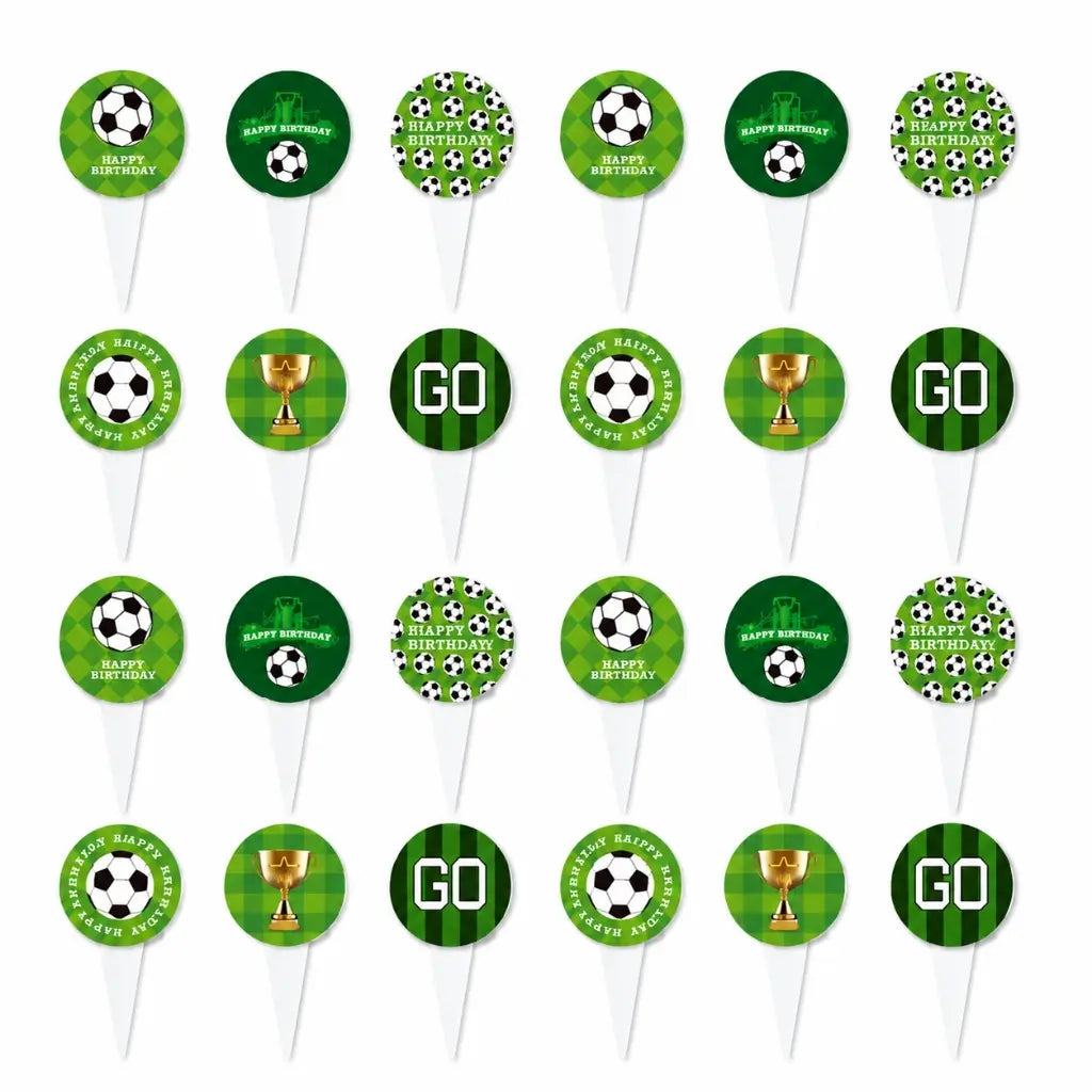 Soccer Goal Paper Cupcake Picks 24pk
