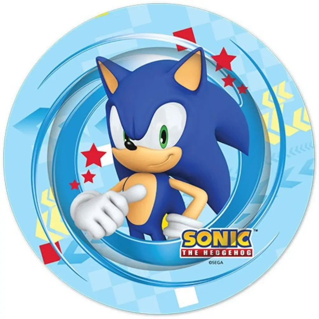 Official Sonic disposable party plates featuring Sonic