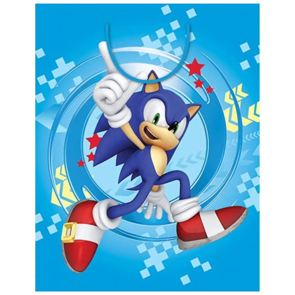 Official Sonic medium paper gift bag featuring Sonic