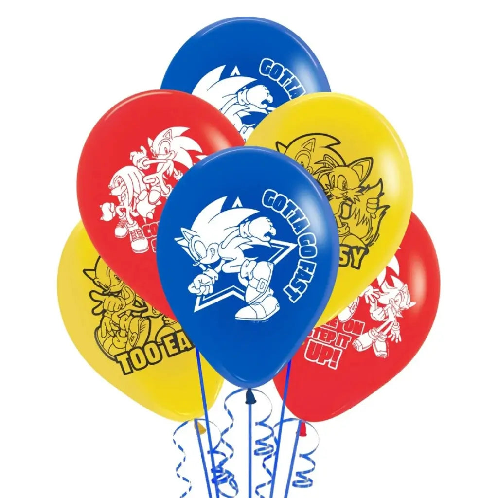 Sonic the Hedgehog Latex Balloons 30cm 6pk