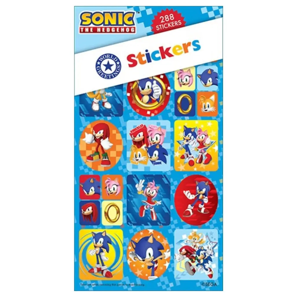 Official Sonic the Hedgehog sticker book featuring Sonic and friends
