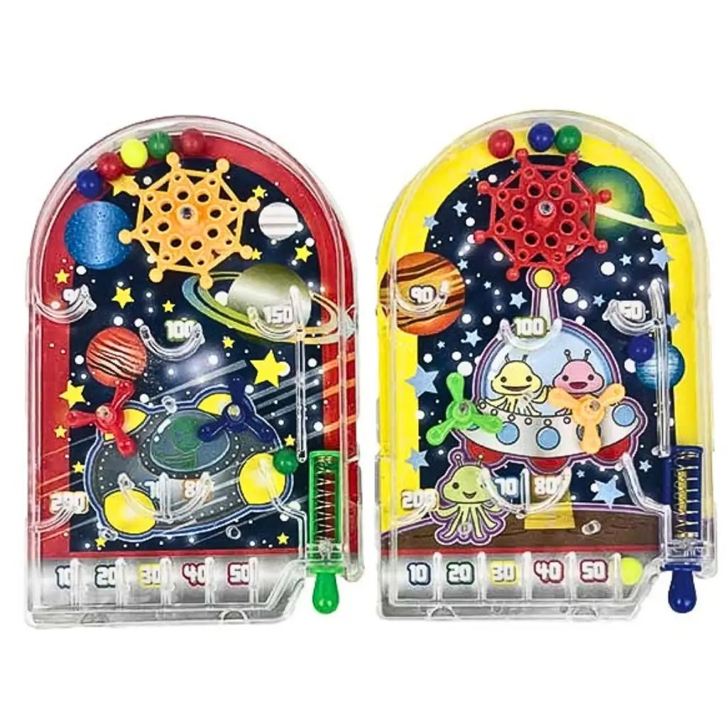 Space themed mini pinball game toy