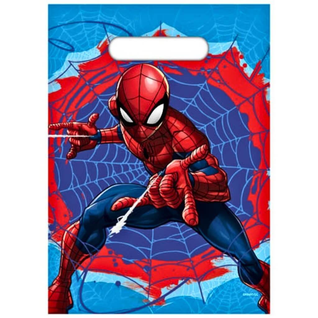 Spider-Man web design party loot bags