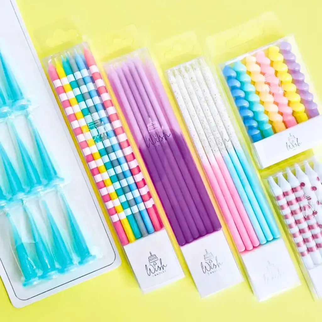 Twisted birthday candles for cakes and cupcakes
