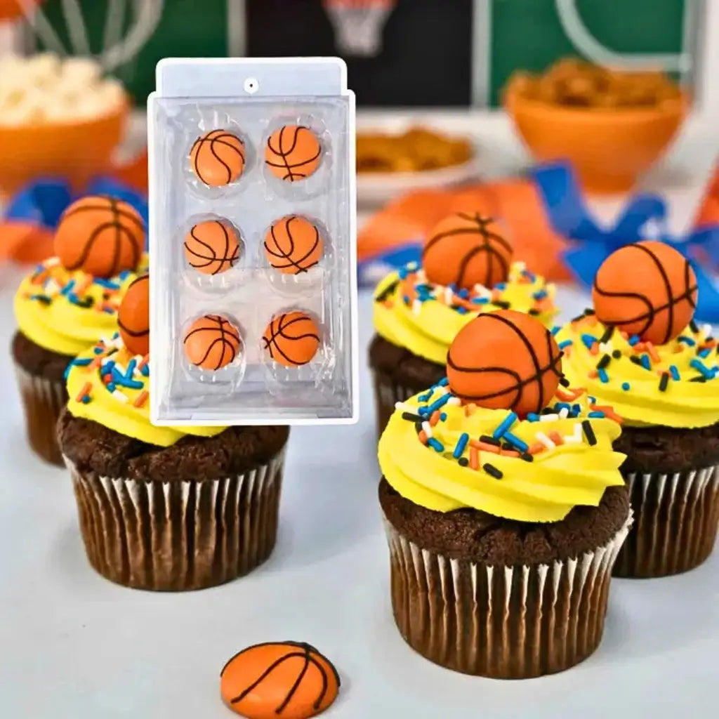 Basketball birthday edible cupcake toppers