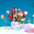 Colourful Daffodil Bouquet in Vase 3D Pop Up Greeting Card