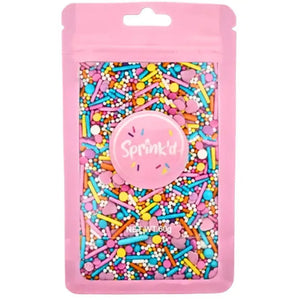 60g resealable bag of Sprink’d Bubble Tea Medley rainbow sprinkles