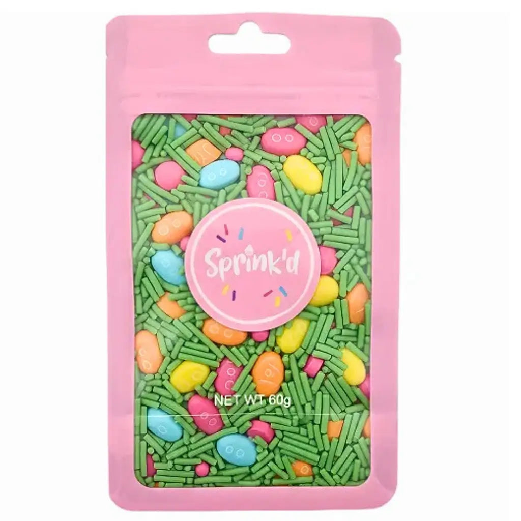 Sprink’d pastel egg and green jimmies edible sprinkles