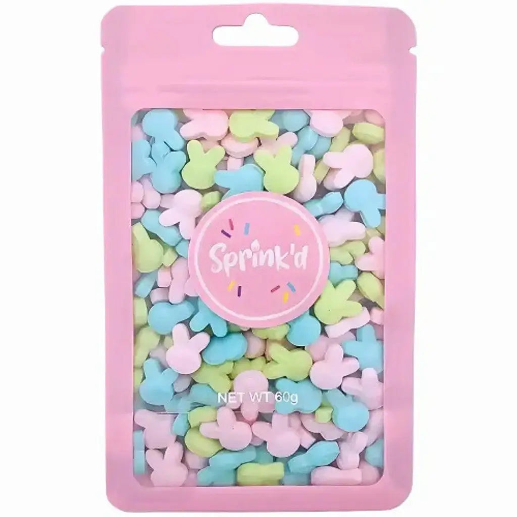 Sprink’d pastel bunny shaped sugar sprinkles 60g