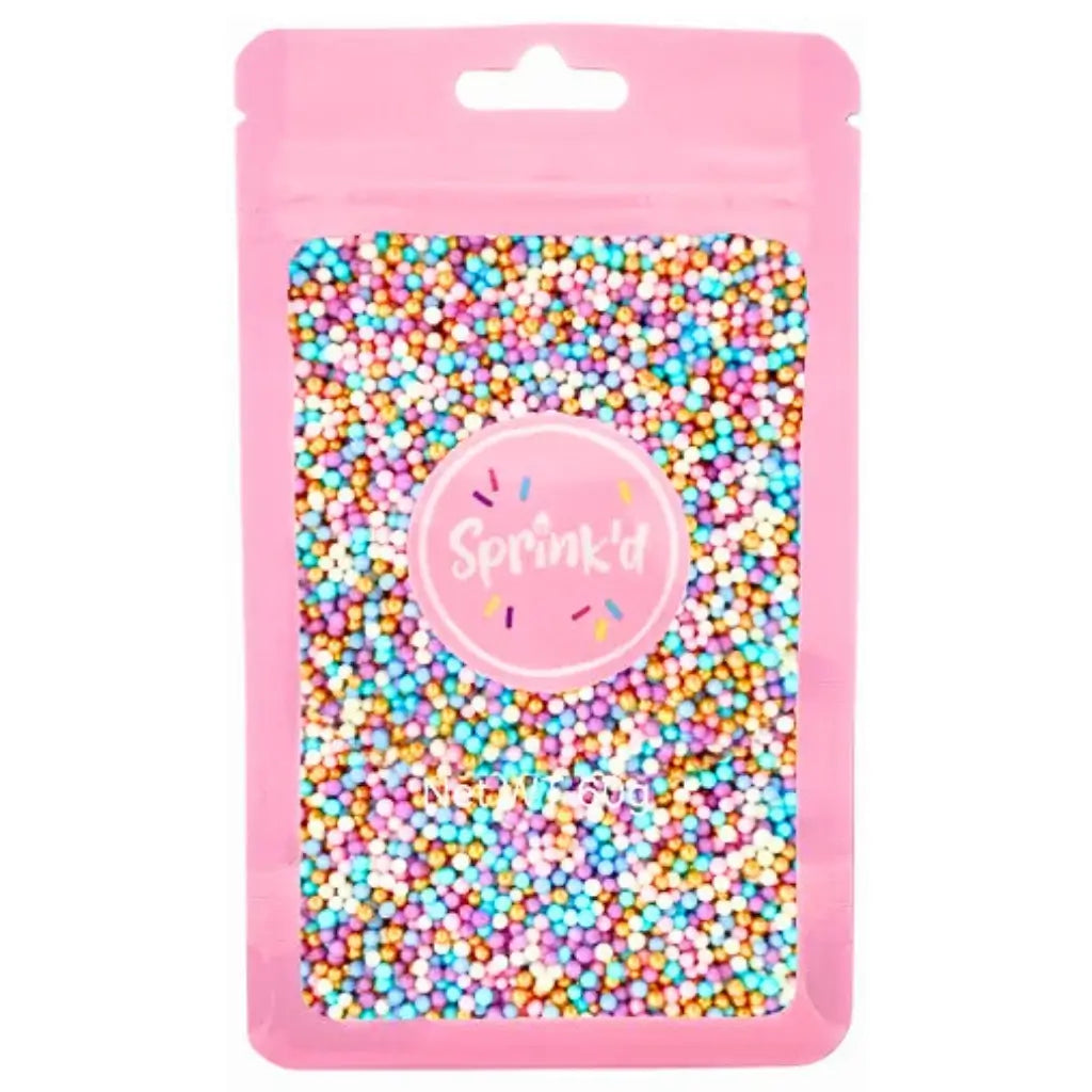 Colourful princess & possy sugar balls dessert toppings for baby showers and birthday parties
