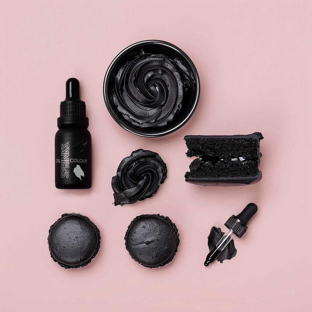 Sprinks gel colour dropper bottle black