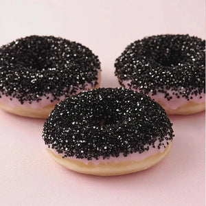 Sprinks Black Sanding Sugar 75g edible sparkling decorating sugar in a wide-mouth jar for cakes, cupcakes, cookies and desserts