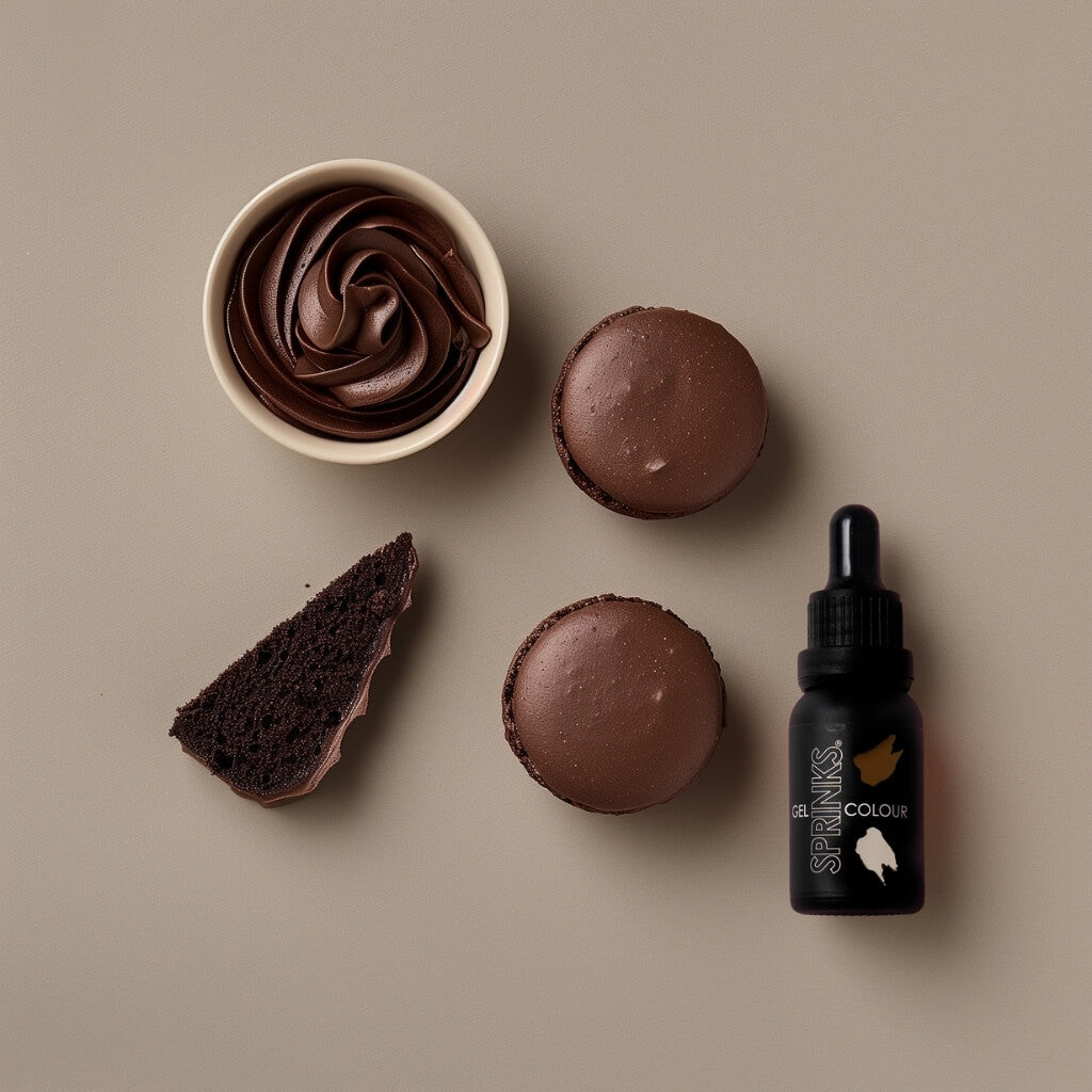 Sprinks brown gel food colouring 15ml bottle