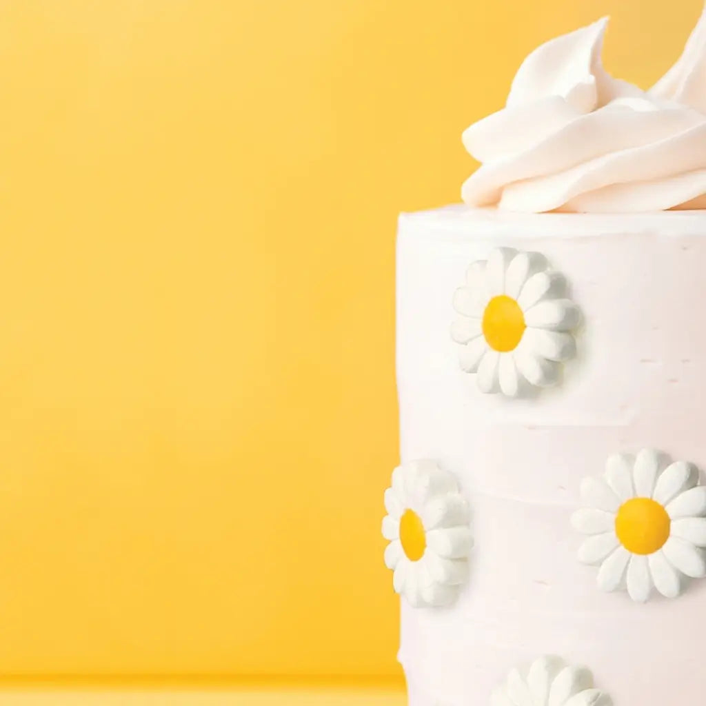 Floral sugar toppers for cupcakes and cookies